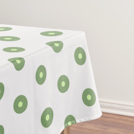 White Green Polka Dots Tafelkleed (Voorbeeld)