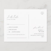 White Greenery Black Gold Song Request RSVP Briefkaart (Achterkant)