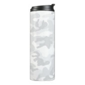 White Grey Camo Black Initialen Sportmod Reis Thermosbeker (Gedraaid links)