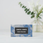 White/Grey Clouds en Blue Sky Visitekaartje (Staand voorkant)