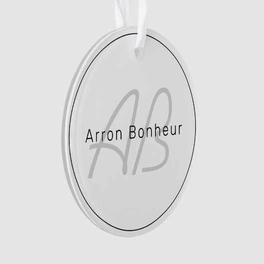 White Grey et Black | Cool Name & Monogram (devant)