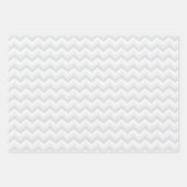 White Grey Herringbone Pattern Inpakpapier Vel (Voorkant 2)