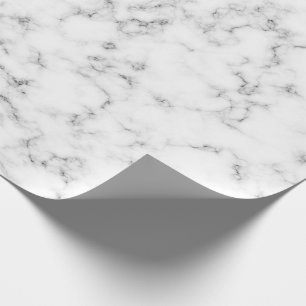 White Grey Marble Wedding Holiday Cadeaupapier