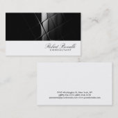 White Grey Plain Modern Consultant Visitekaartje (Voorkant / Achterkant)