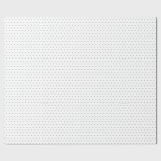 White & Grey Polka Dot Pattern Cadeaupapier (Vlak)