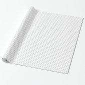 White & Grey Polka Dot Pattern Cadeaupapier (Uitgerold)
