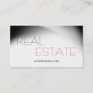 White Grey Real Estate Agent Trendy Visitekaartje