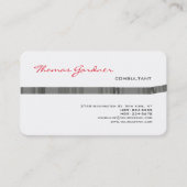 White Grey Red Handwrite Plain Modern minimalist Visitekaartje (Voorkant)