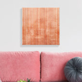 White Grey Rust striped Abstract Canvas Afdruk (Insitu (Woonkamer))
