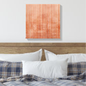 White Grey Rust striped Abstract Canvas Afdruk (Insitu (Slaapkamer))