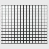 White Grid Cadeaupapier (Vlak)