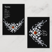WHITE GRIFFINS RED RUBY MONOGRAM black Visitekaartje (Voorkant / Achterkant)