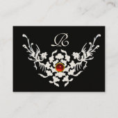 WHITE GRIFFINS RED RUBY MONOGRAM black Visitekaartje (Achterkant)