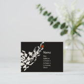 WHITE GRIFFINS RED RUBY MONOGRAM black Visitekaartje (Staand voorkant)