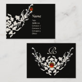 WHITE GRIFFINS RED RUBY MONOGRAM black Visitekaartje (Voorkant / Achterkant)