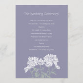 White grijs chrysanthemum trouwprogramma programma (Achterkant)