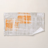 White grijs oranje abstract bad handdoek (Handdoek)