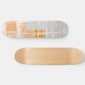 White grijs oranje abstract skateboard (Horizontaal)