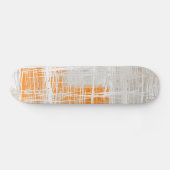 White grijs oranje abstract skateboard (Horizontaal)