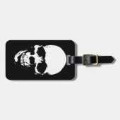 White Grim Reaper Skull Bagagelabel (Voorkant horizontaal)