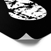 White Grunge Pi Symbol Poster (Hoek)