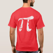 White Grunge Pi Symbol T-shirt (Achterkant)