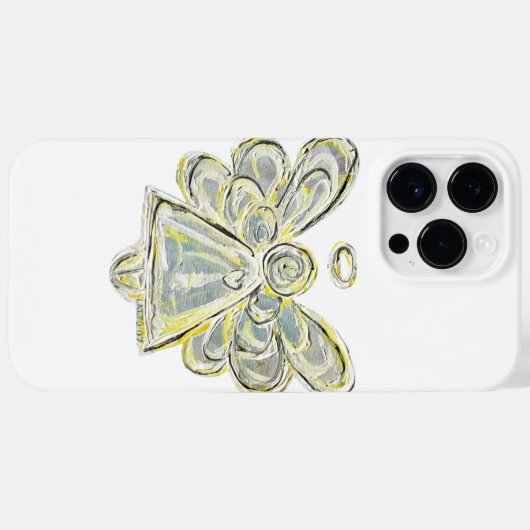 White Guardian Angel Art Custom iPhone Case (Achterkant (horizontaal))