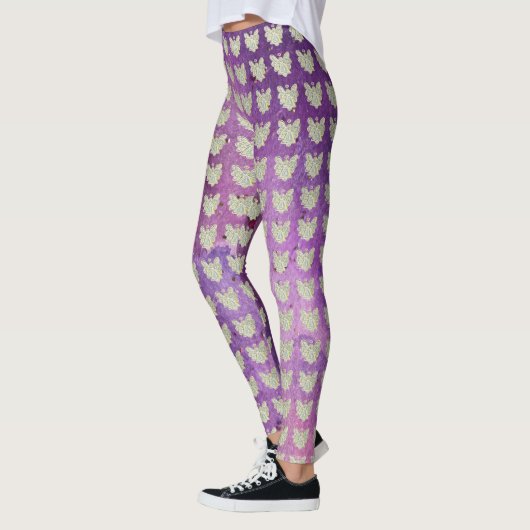 White Guardian Angel Art Custom Leggings (Gauche)