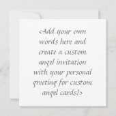White Guardian Angel Custom Invites of Invitation Kaart (Achterkant)