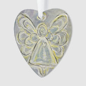 White Guardian Angel Gift Holiday Ornament (voorkant)
