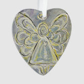 White Guardian Angel Gift Holiday Ornament (voorkant)
