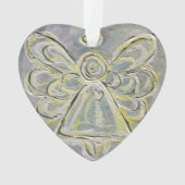 White Guardian Angel Gift Holiday Ornament (achterkant)