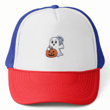 White Guest Baseball Hat: Spooky Nieuwe Halloween 
