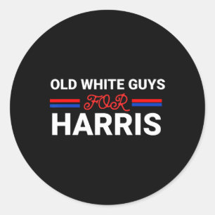 White Guys voor Harris Kamala Ronde Sticker