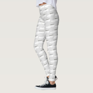 White gymnastics Acro Acrobat Dance Gym Shoe Leggings