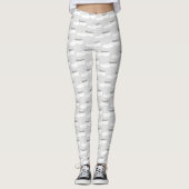 White gymnastics Acro Acrobat Dance Gym Shoe Leggings (Voorkant)