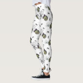 🤍 White Halloween Frankenstein Leggings 🎃 👻 (Gauche)