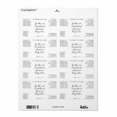White Handwritten Look Cosmetics Bottle Label (Full Sheet)