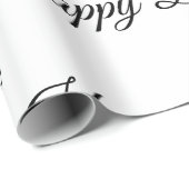 White Happy Birthday-inpakpapier Cadeaupapier (Rol Hoek)