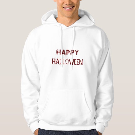 White Happy Halloween Sweat - shirt à capuche Will (Devant)