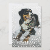 White Happy Howlidays Pet Lover Carte photo de vac (Devant)