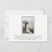 White Hartelijk dank 2 Foto bruiloft Hartelijk dan Bedankkaart (Achterkant)