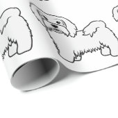 White Havanese Cute Cartoon Dog Pattern Cadeaupapier (Rol Hoek)