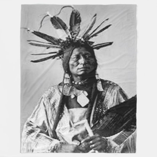 WHITE HAWK, Noordelijke Cheyenne - 1876 Fleece Deken (Voorkant)