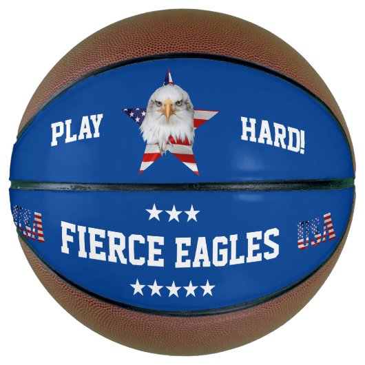 White Head Eagle, de Amerikaanse vlag, Star Basketbal (Voorkant)