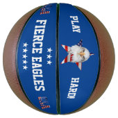 White Head Eagle, de Amerikaanse vlag, Star Basketbal (Verticaal)