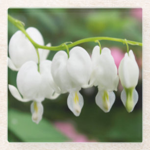 "White Heart" Oorspronkelijke kunst van KAS Glazen Onderzetter