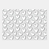 White Heart Pattern Wrapping Paper (Voorkant)