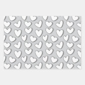 White Heart Pattern Wrapping Paper (Voorkant 2)