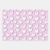 White Heart Pattern Wrapping Paper (Voorkant)